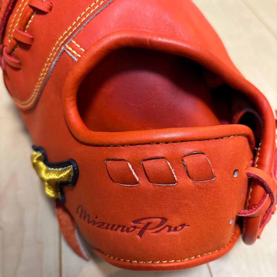 MizunoPro 軟式グローブ オレンジ（左利き用）