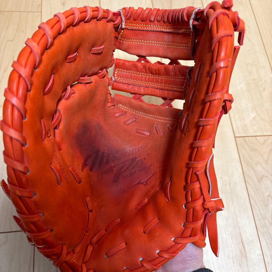 MizunoPro 軟式グローブ オレンジ（左利き用）