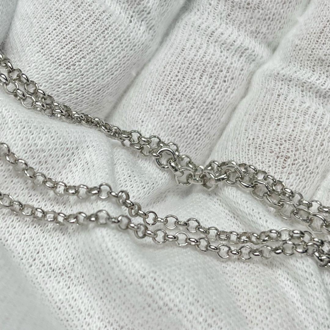 美品　GUCCI 2.2ミリ クロームチェーンネックレス シルバー925