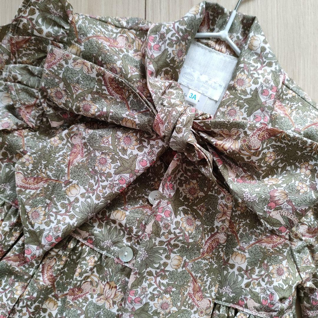 アマイアキッズ 花柄ワンピース 3A 100