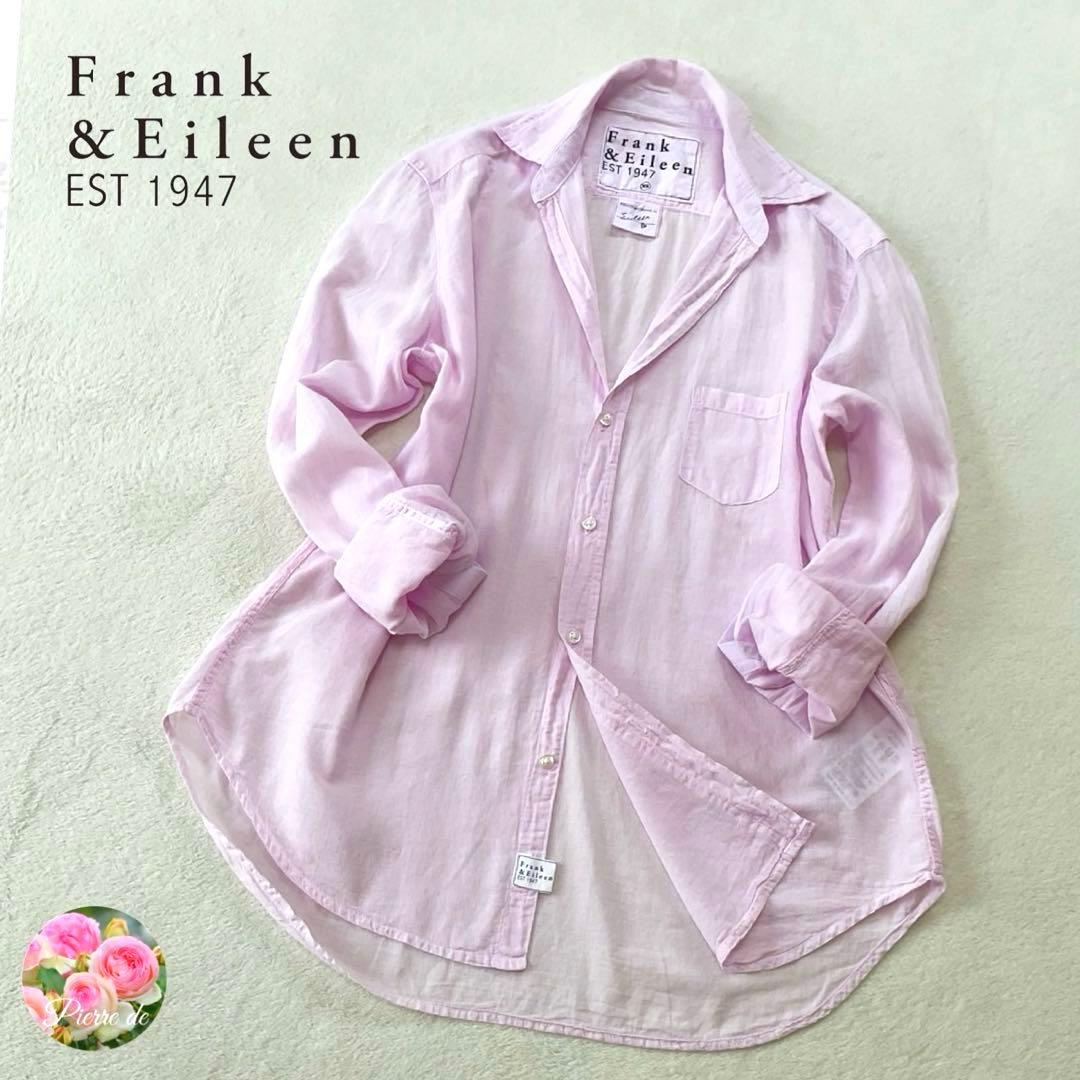 【美品】フランク&アイリーンEileen コットンガーゼ スキッパーシャツ 米国