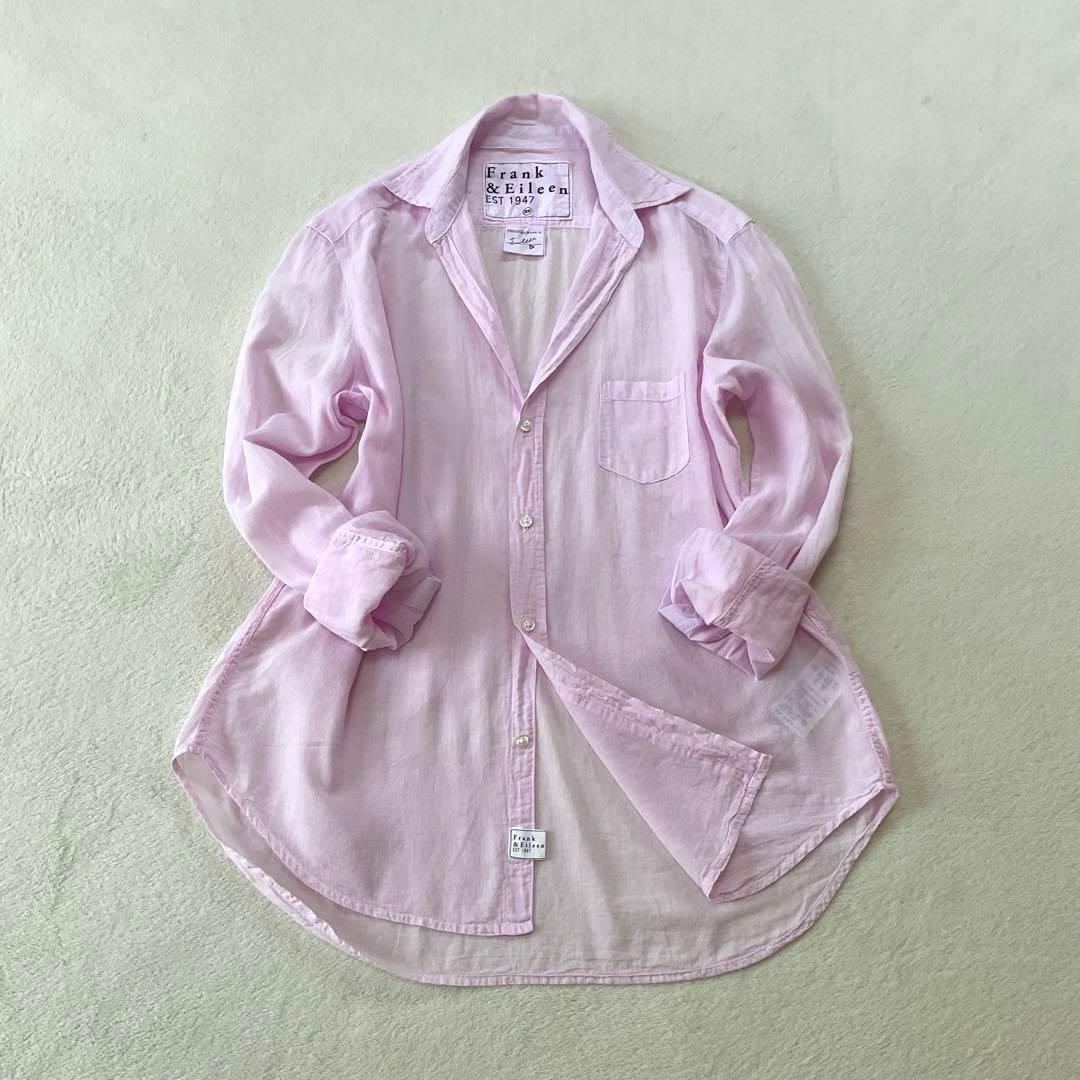 【美品】フランク&アイリーンEileen コットンガーゼ スキッパーシャツ 米国