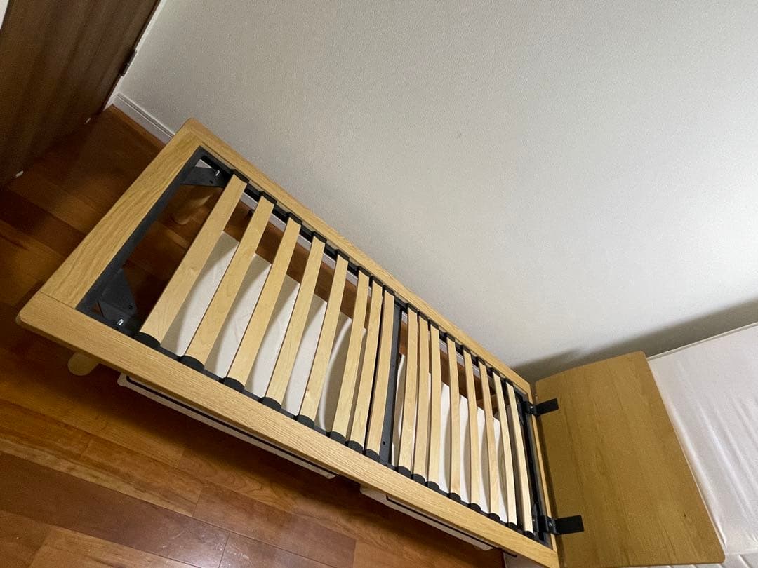 無印良品　ベッドフレーム　スモールサイズ （セミシングル）ヘッドボード付き