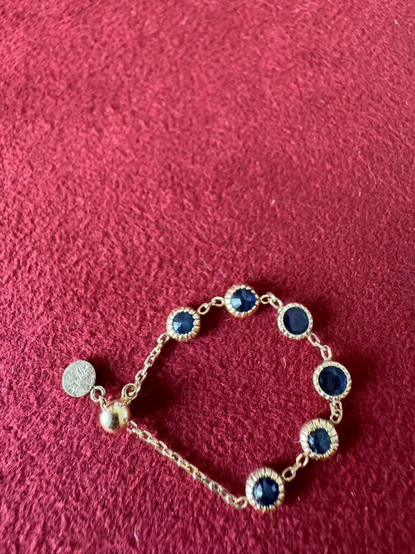 agete サファイアチェーンリング