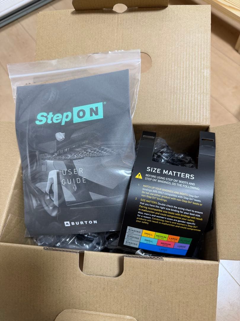 Step On ビンディング ブラック　キッズ　Lサイズ(22cm〜25cm)