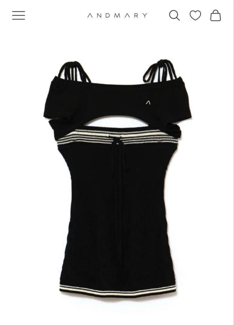 トップス Kitty cable knit tops andmary black