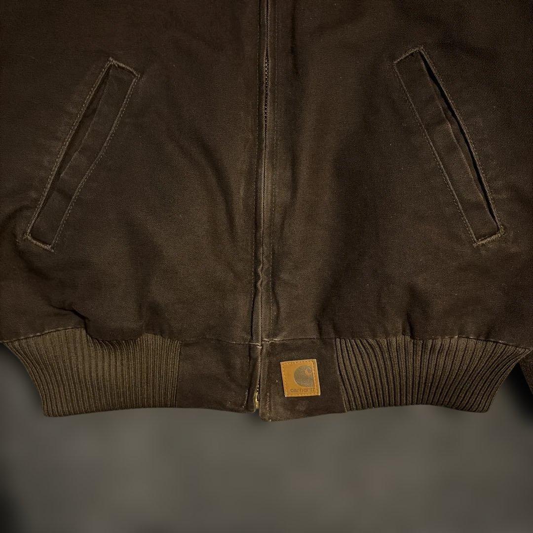 希少 Carhartt サンタフェジャケット ブラウン 企業ロゴ 00s