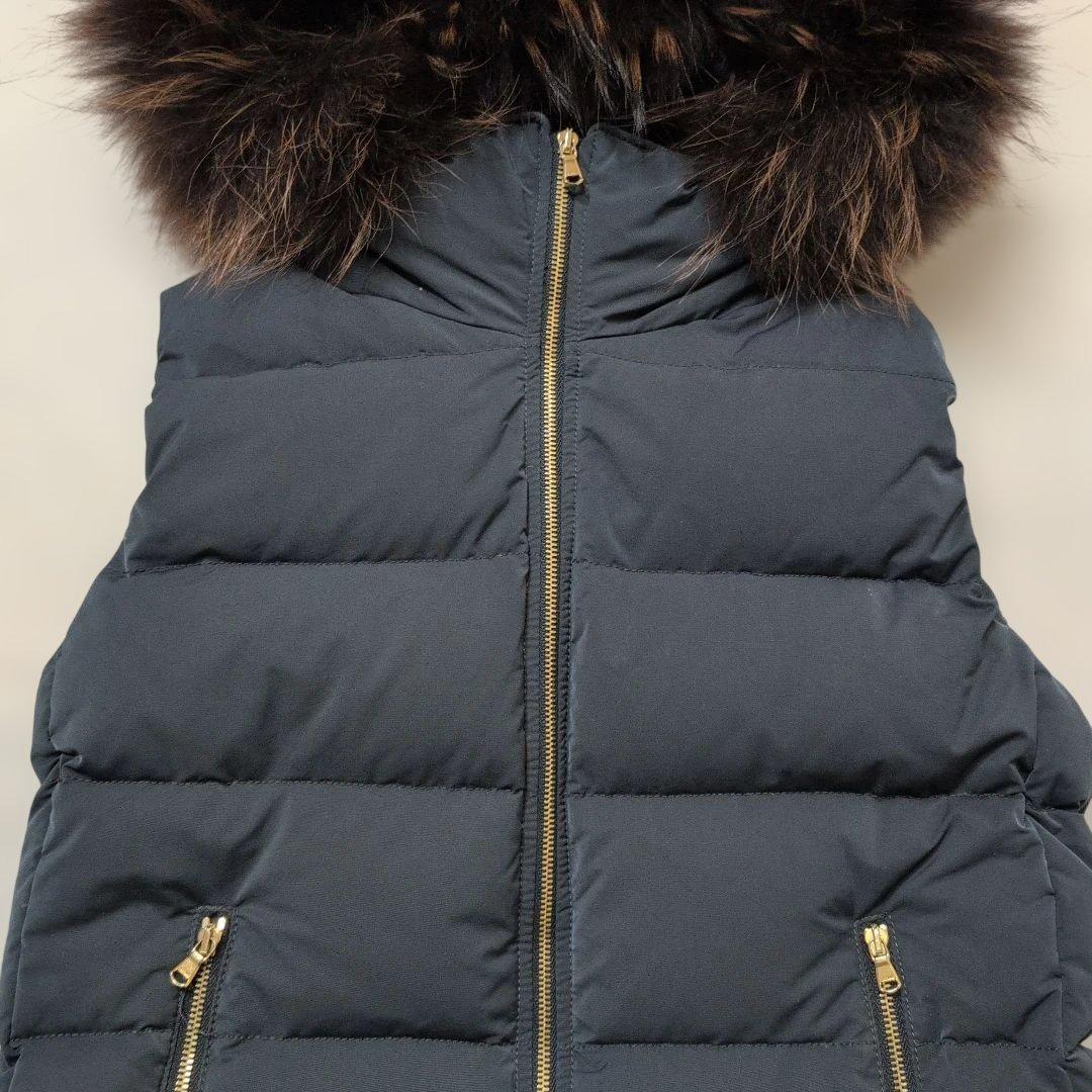 TATRASタトラス　ダウンベスト　ファー付　レディース　ネイビー　1サイズ　S