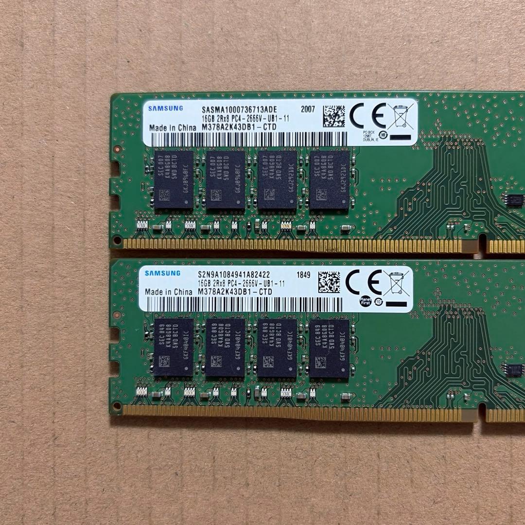 [11] デスクトップ PC メモリ16GBx2(32GB) DDR4 2666