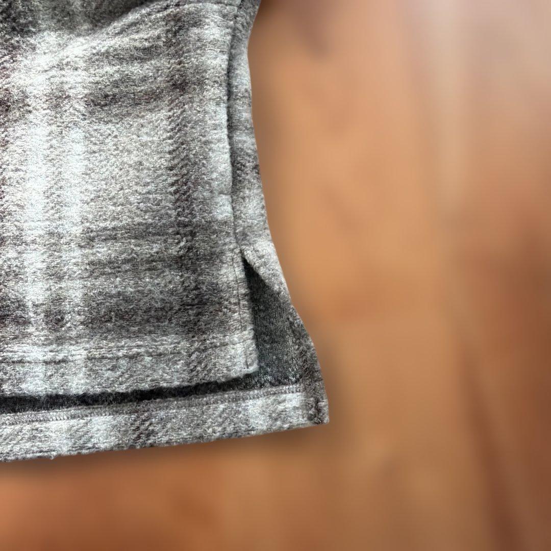 新品　SHIPS グレー チェック柄 カーディガン　イタリアンチェック