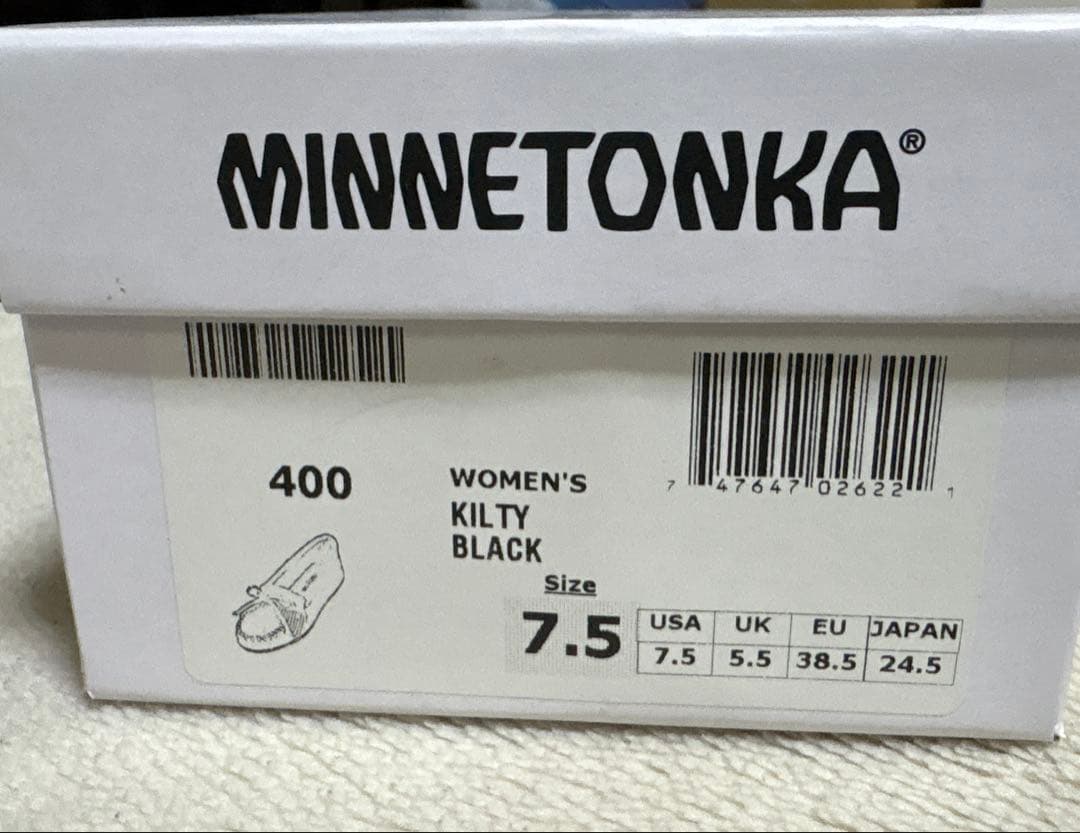 新品★MINNETONKA モカシン　シューズ　KILTY ブラック　ミネトンカ