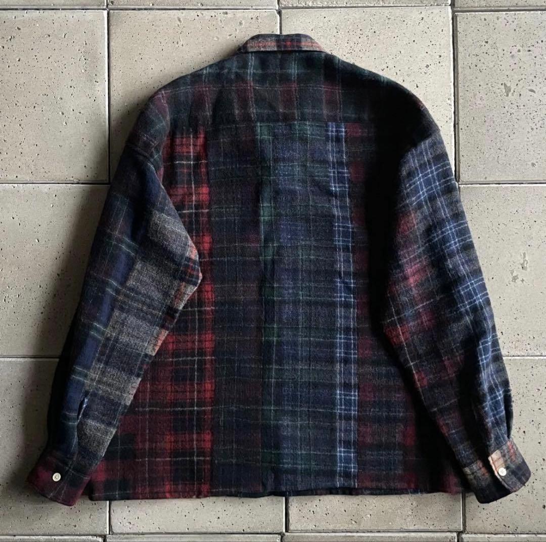 常田大希着用 SEVEN BY SEVENセブンバイセブン ウールチェックシャツ