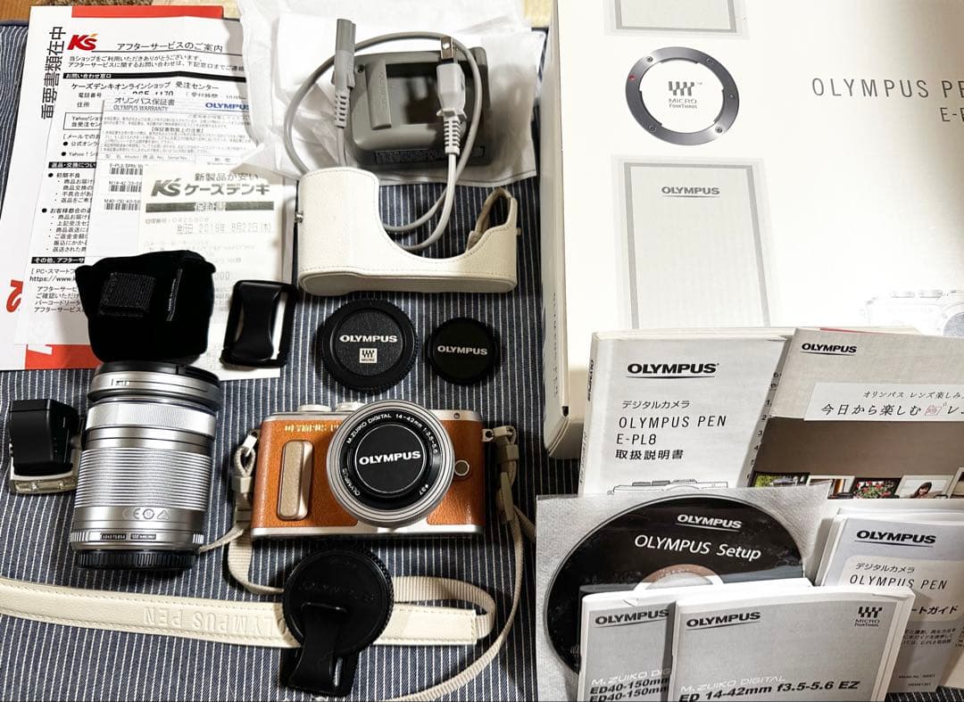オリンパス　Olympus PEN E-PL8 美品　レンズ2種付き