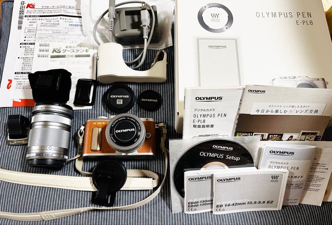 オリンパス　Olympus PEN E-PL8 美品　レンズ2種付き