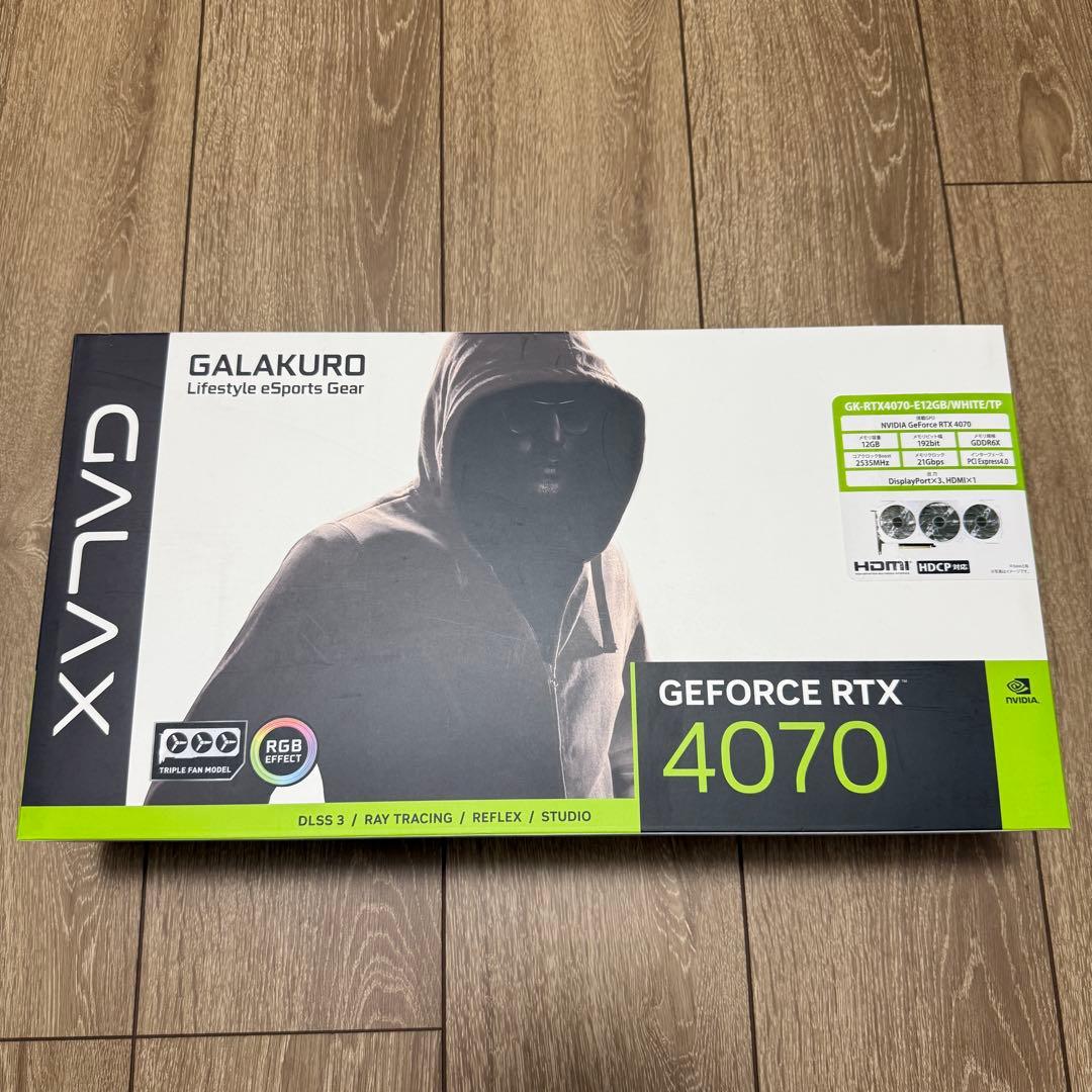 玄人志向 RTX4070 GK-RTX4070-E12GB/WHITE/TP