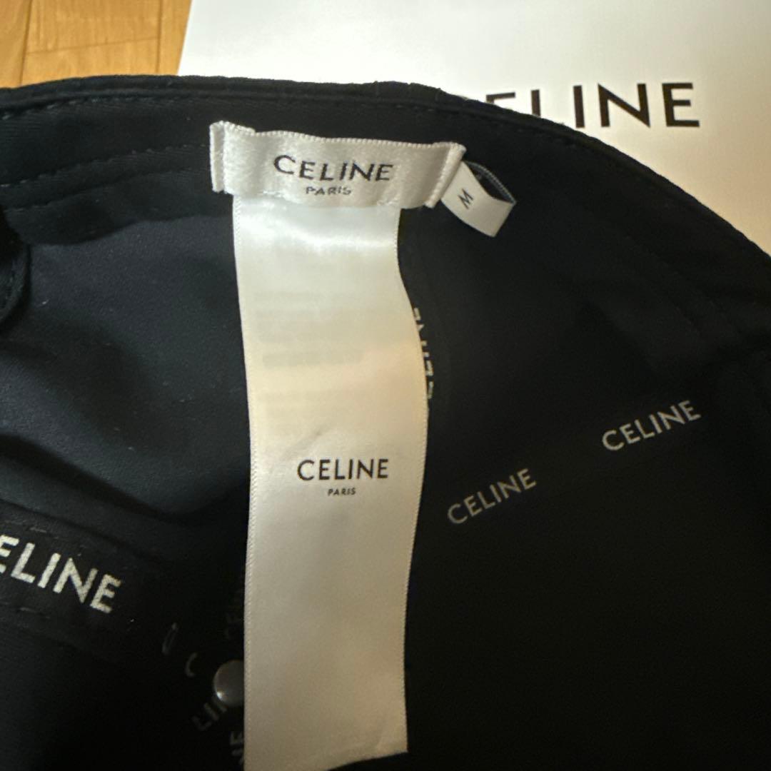 CELINE ブラック キャップ Mサイズ