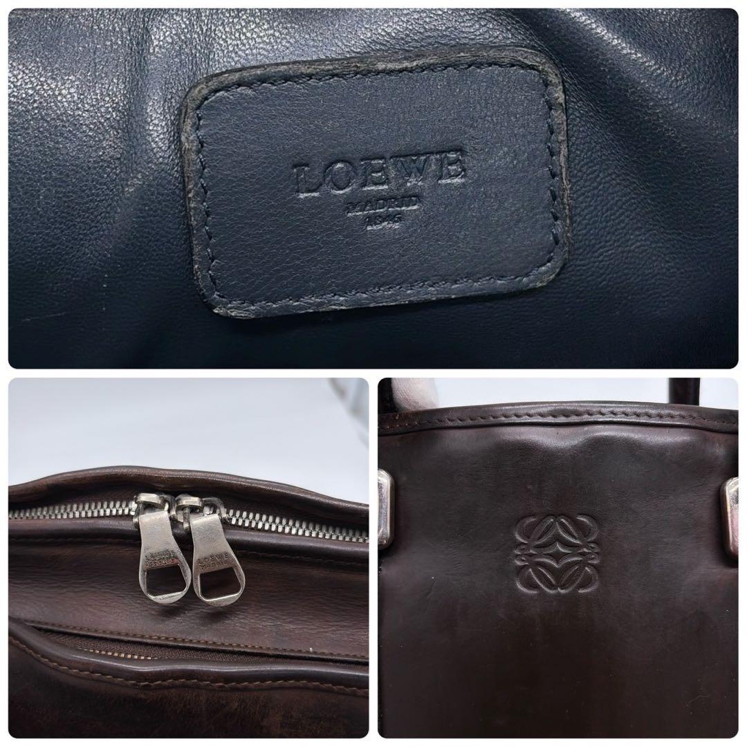 LOEWE ロエベ ビジネスバック アナグラム ブリーフケース ブラウン