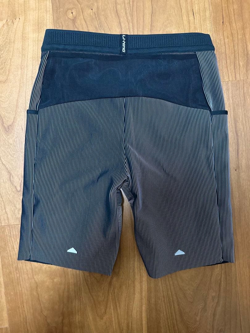 LI-NING ハーフタイツ【M】ストライプ