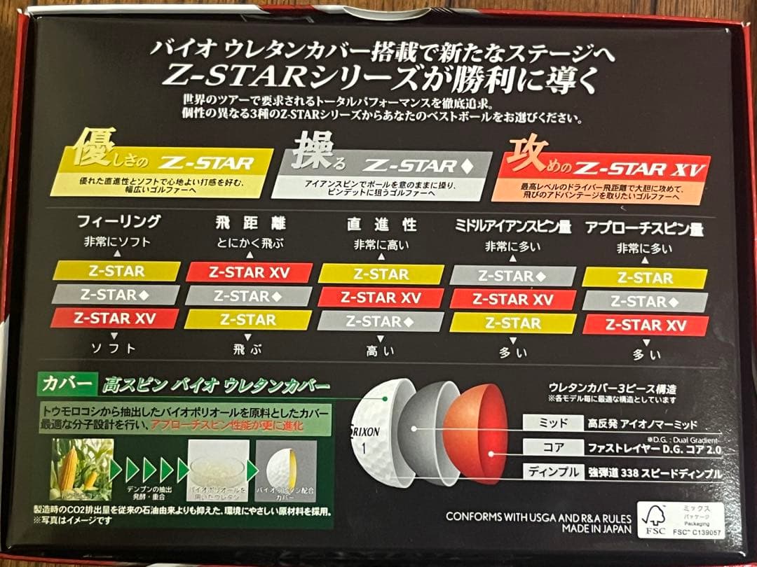 Srixon Z-STAR XV ゴルフボール 4ダース