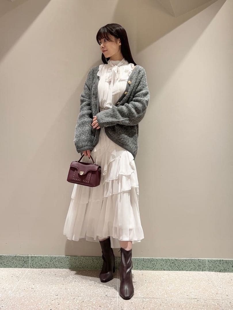 美品♡ ファーライクミドルニットジャケット