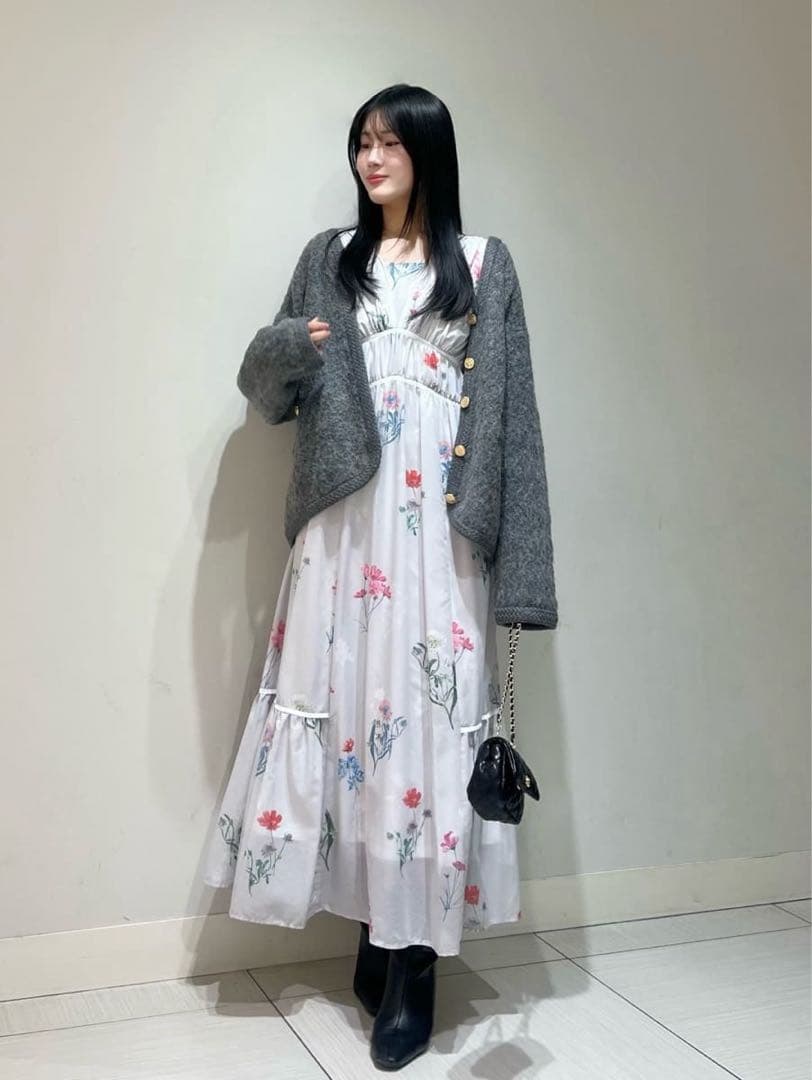 美品♡ ファーライクミドルニットジャケット