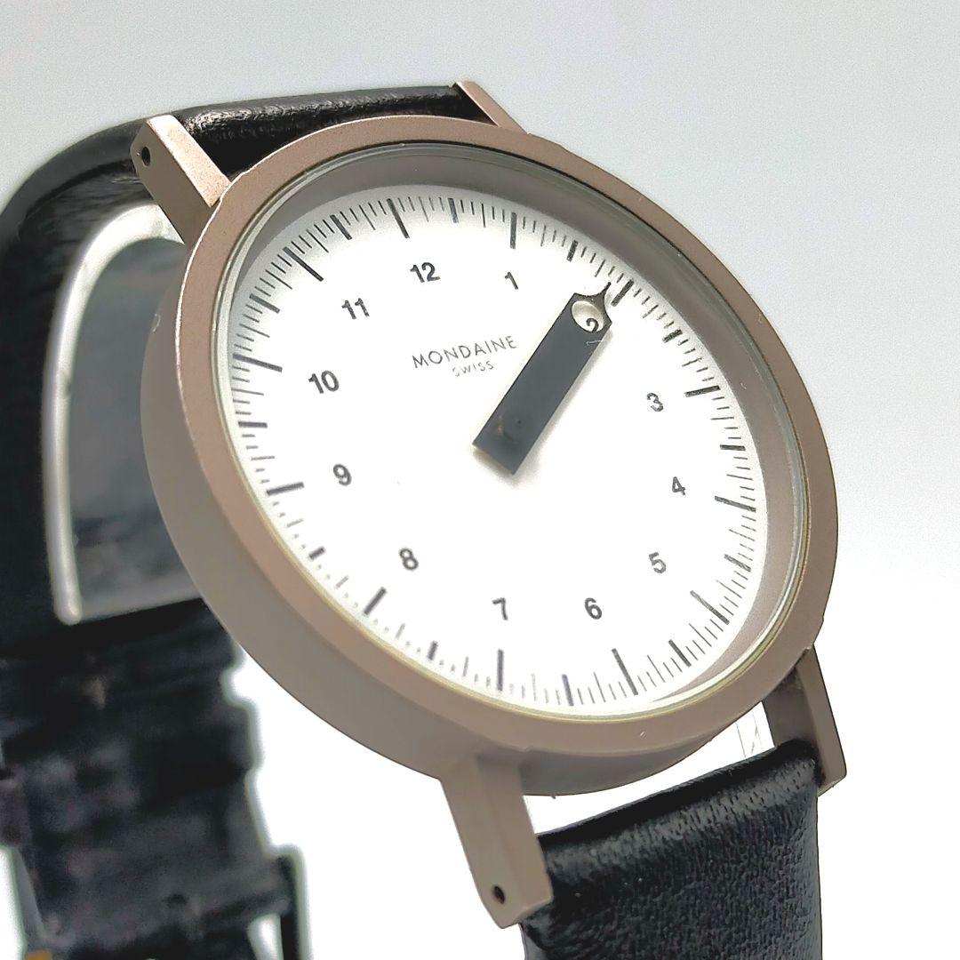 【激レア一本針】モンディーン真鍮ケース｜純正レザー｜電池交換済｜24H発送