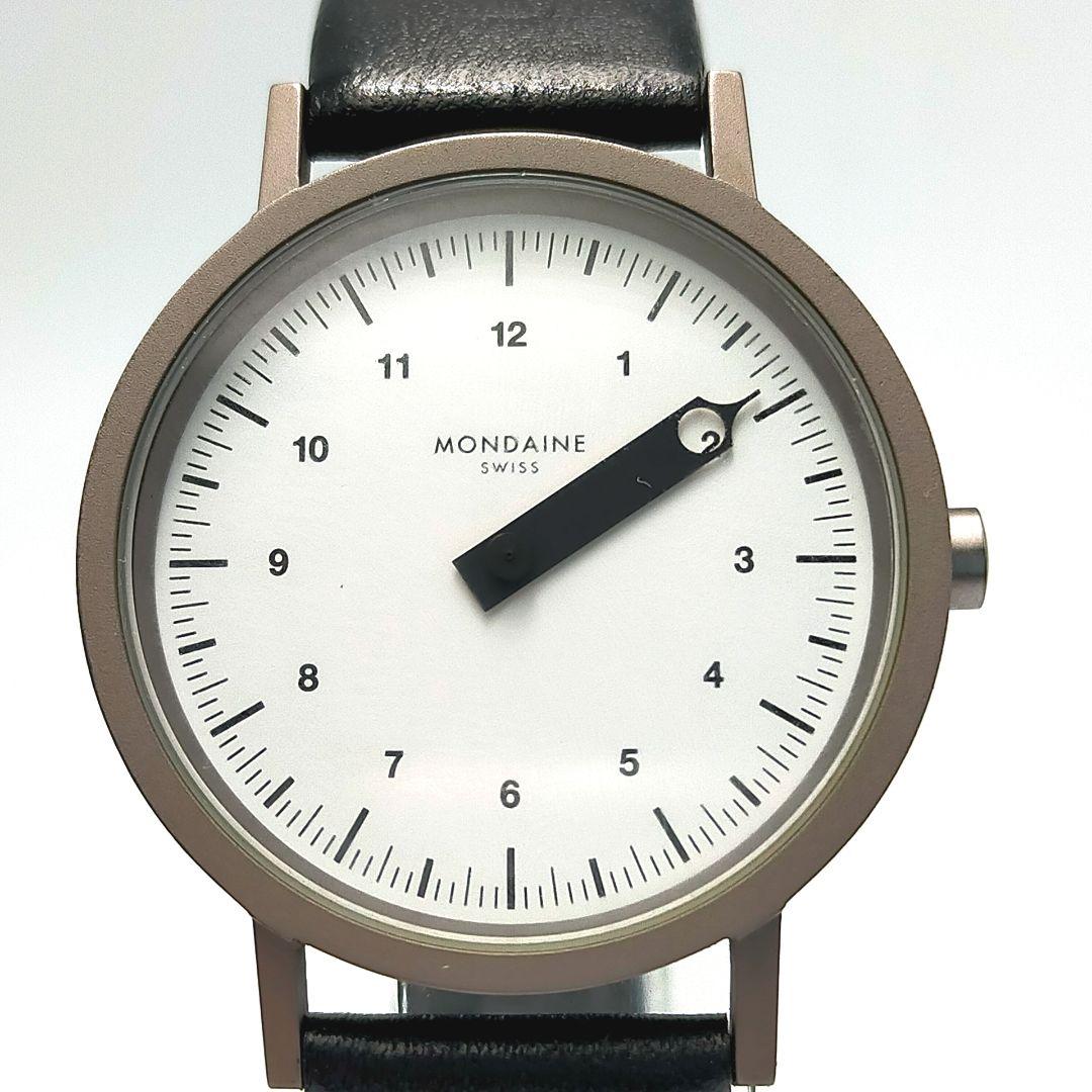 【激レア一本針】モンディーン真鍮ケース｜純正レザー｜電池交換済｜24H発送