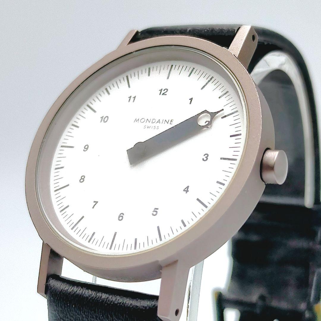 【激レア一本針】モンディーン真鍮ケース｜純正レザー｜電池交換済｜24H発送