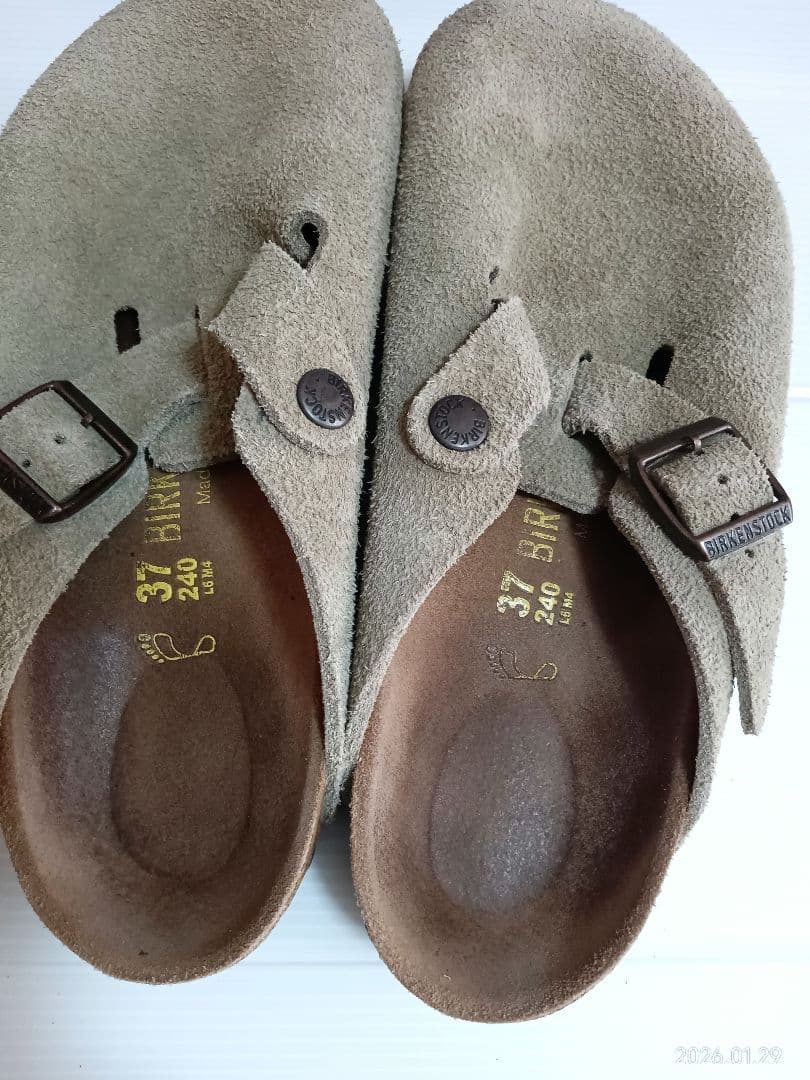 Birkenstock ビルケンシュトック　ボストン　37　スエード