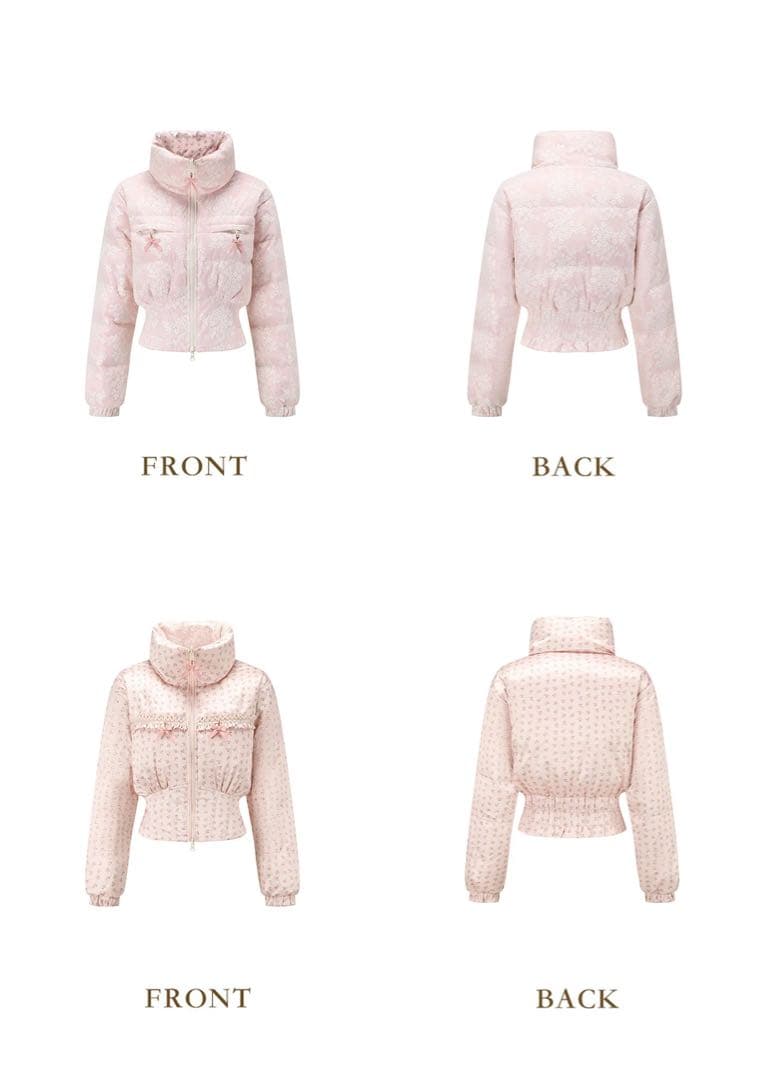 lace made レースメイド ピンクベリードーナツジャケット