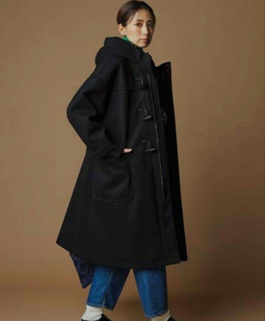 美品✨️ FORME 東原亜希 メルトンダッフルコート ブラック