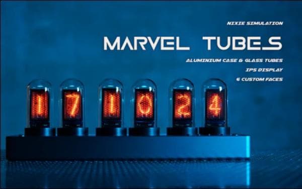 ア*ン様 ニキシー管風 置き時計 MARVEL TUBES 中古