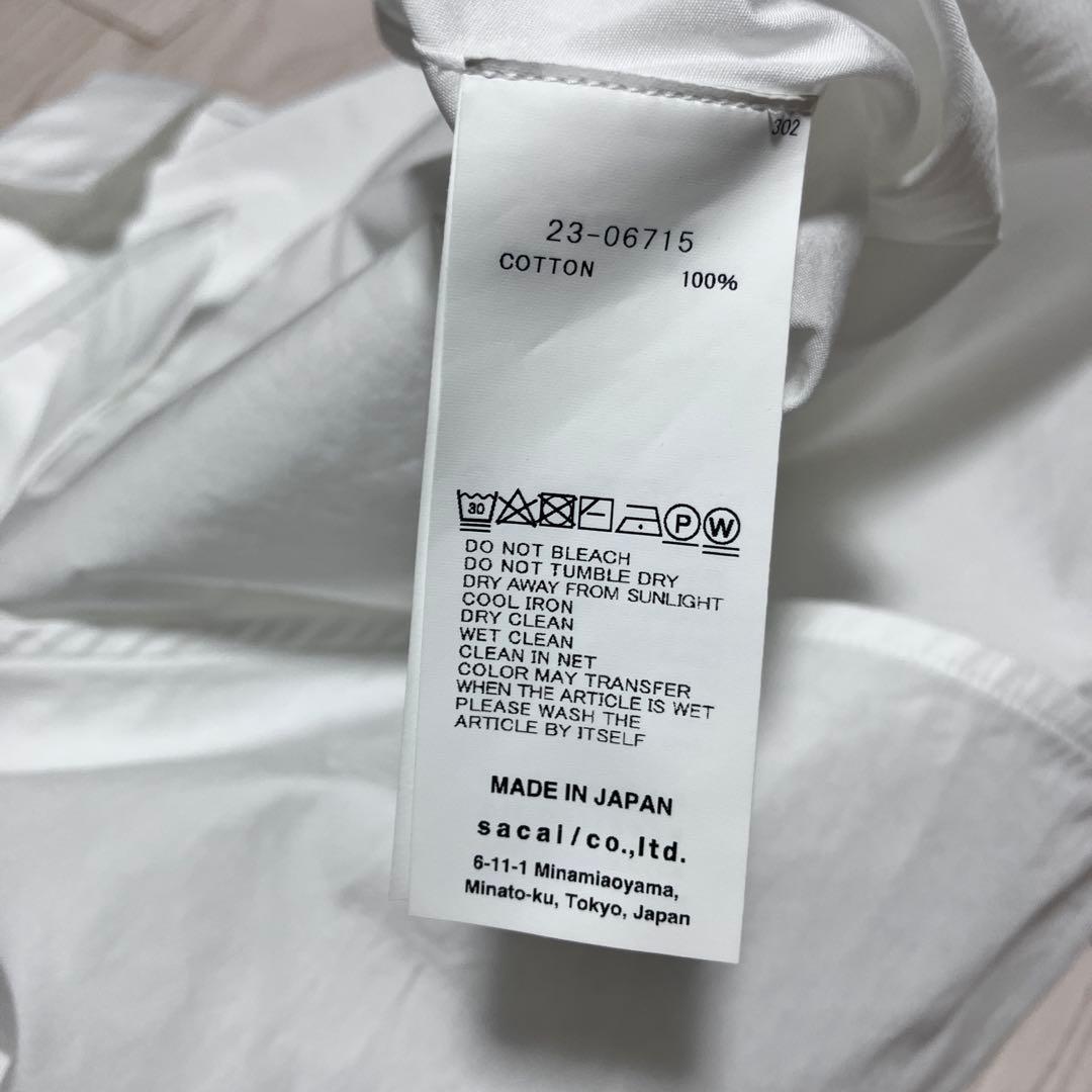 sacai THOMAS MASONコットンポプリンシャツ　ホワイト　23SS