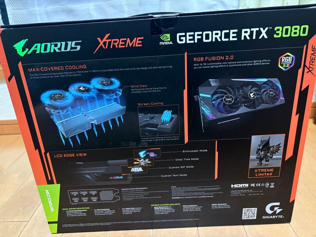 グラフィックボード・グラボ・ビデオカード AORUS GEFORCE RTX 3080 XTREME