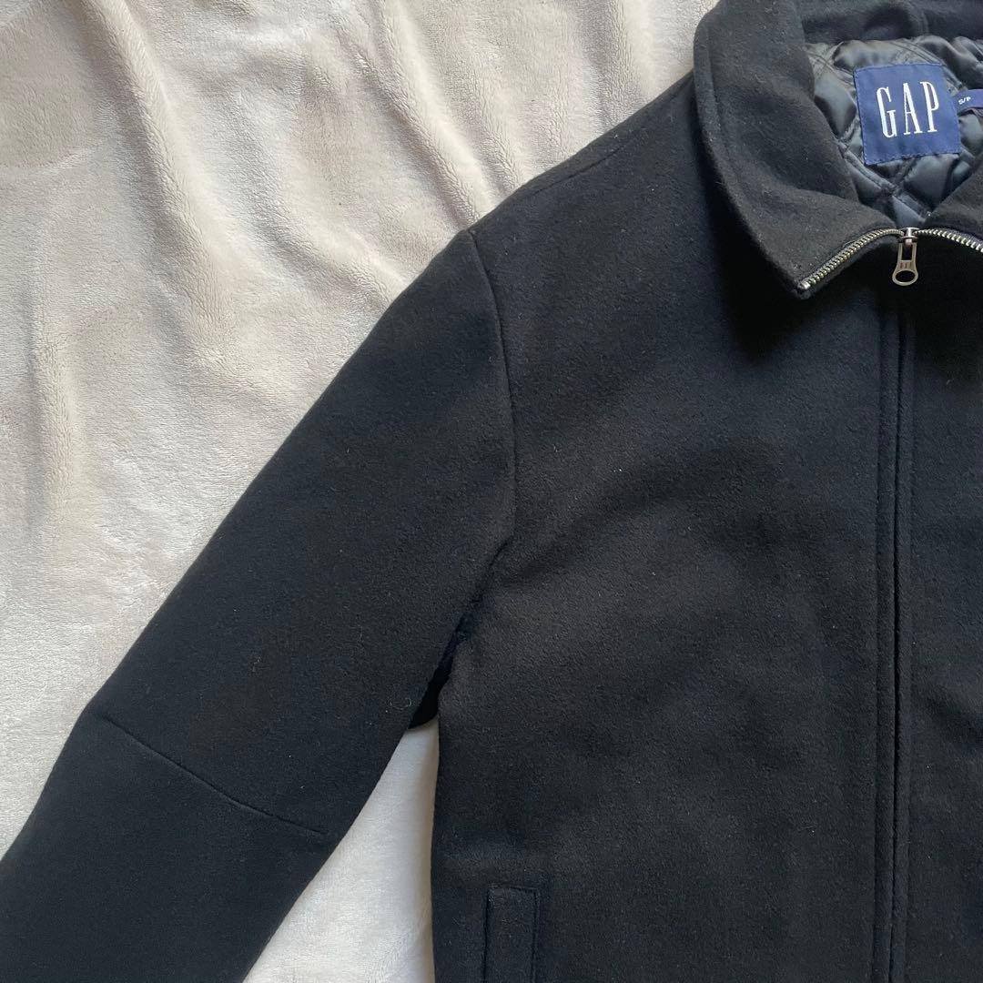 GAP オールドギャップ 中綿キルティング フルジップウールジャケット 短丈