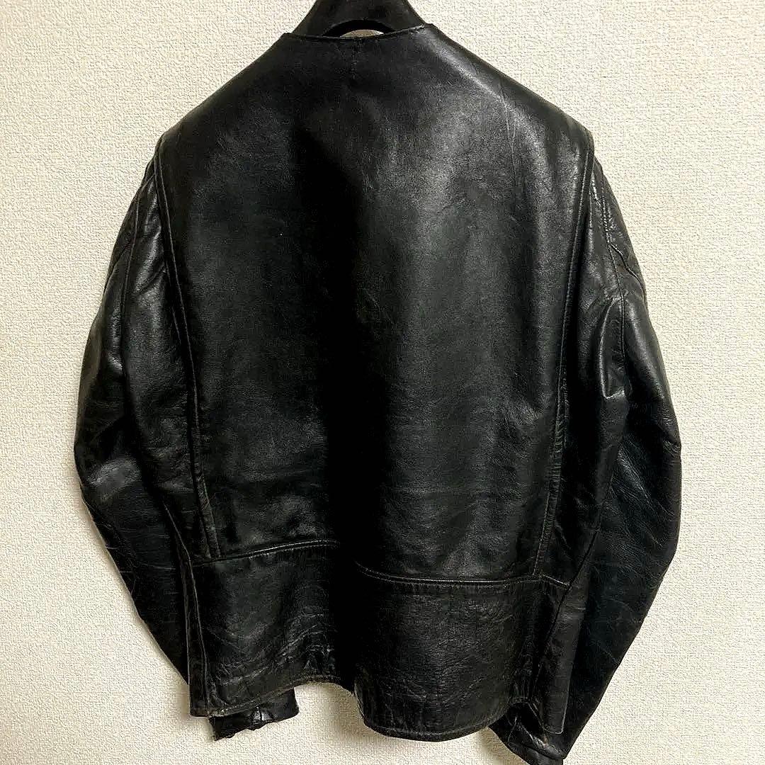 60s70s vintage Brooks Leather 黒レザージャケット