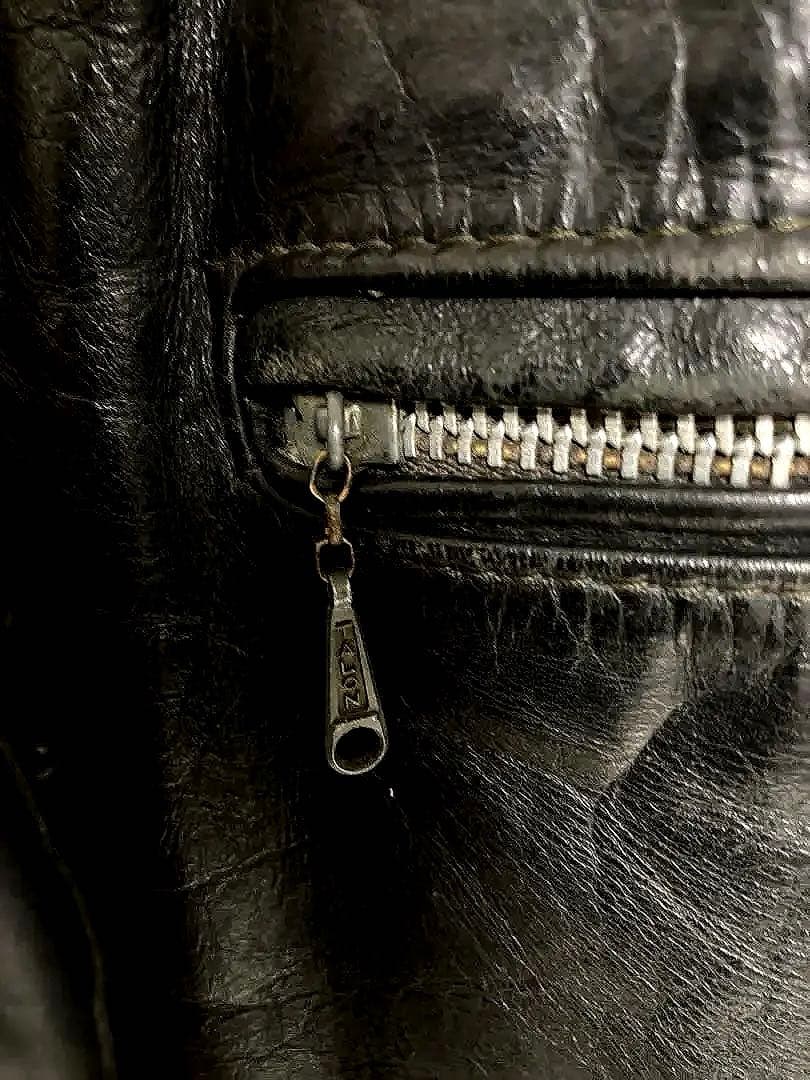 60s70s vintage Brooks Leather 黒レザージャケット