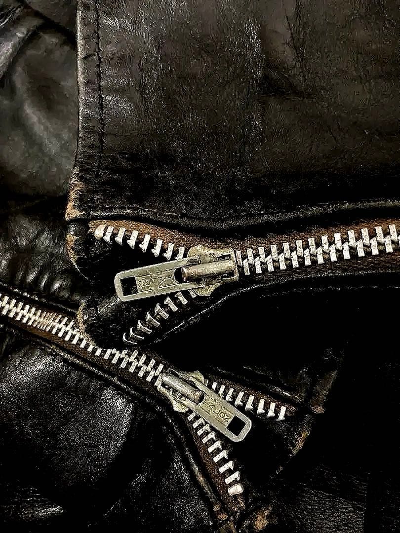 60s70s vintage Brooks Leather 黒レザージャケット