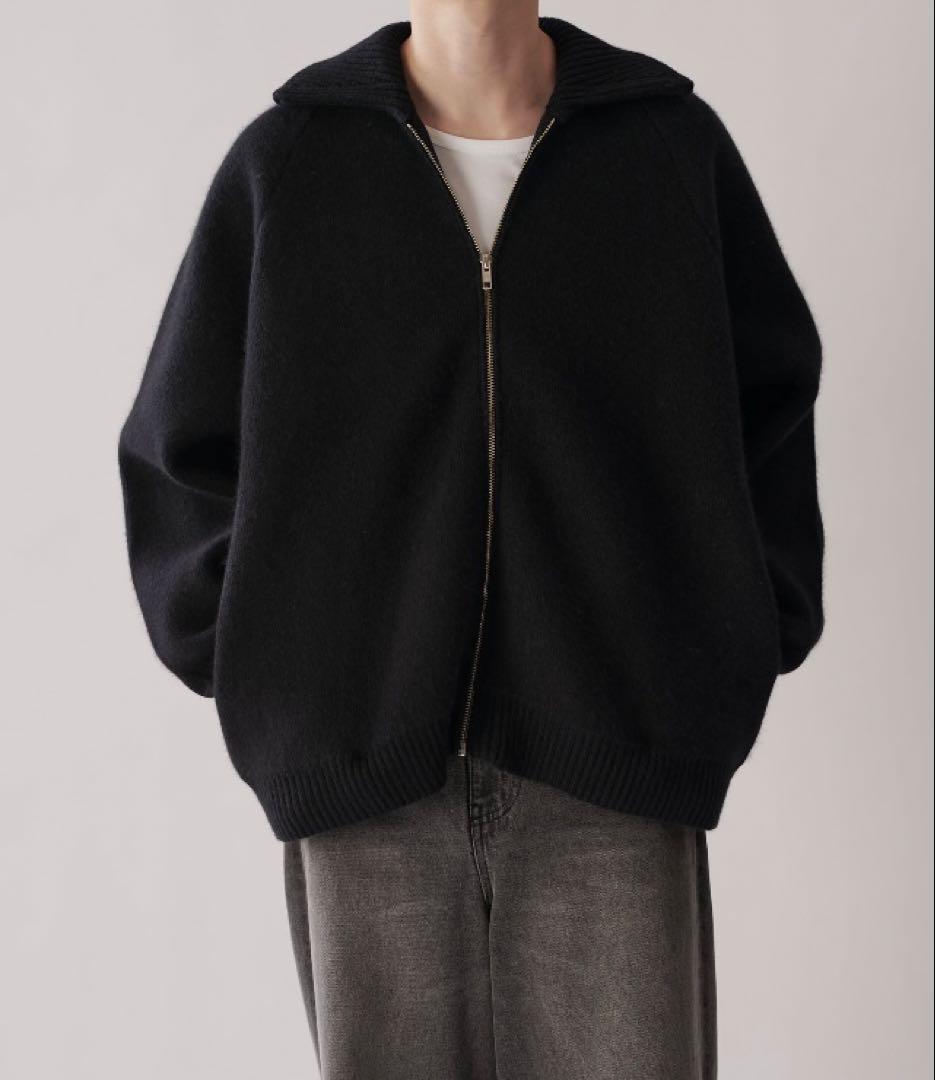 新品タグ付き！　Luis ニットブルゾン　Sサイズ ブラック　ルイス