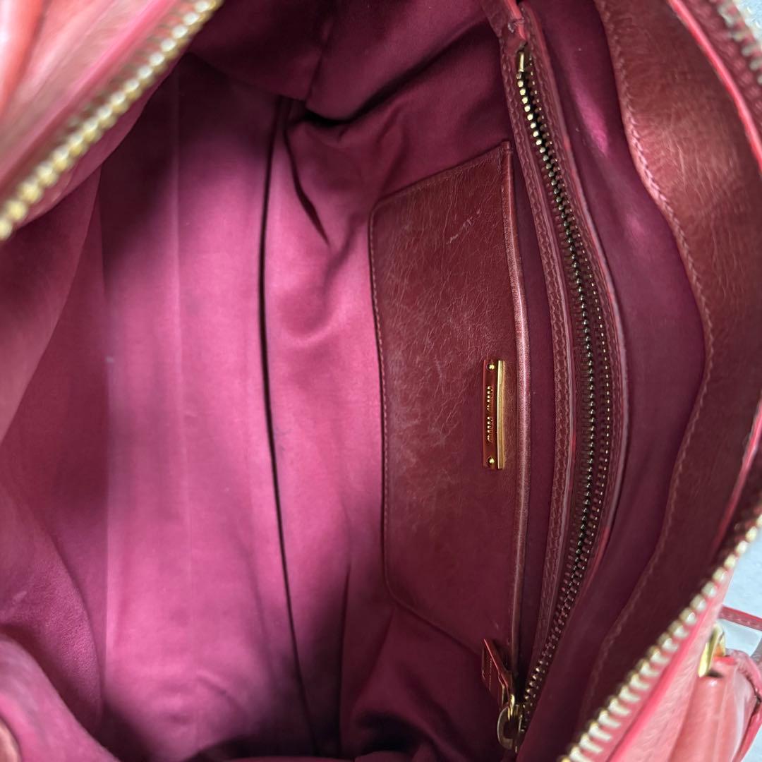 【希少カラー‼️】miumiu ハンドバック　レザー　ピンク