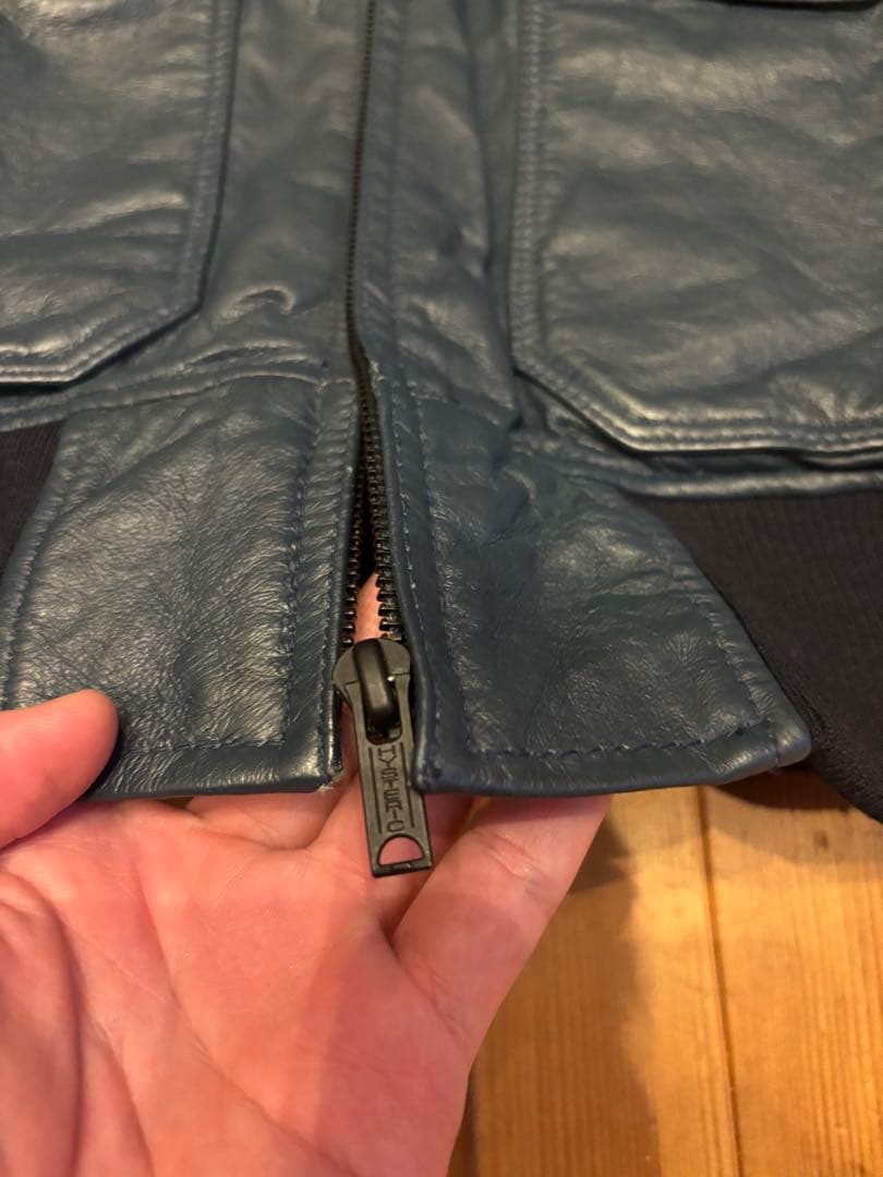 HYSTERIC GLAMOUR レザーパーカーヒスフード付きレザーMサイズ