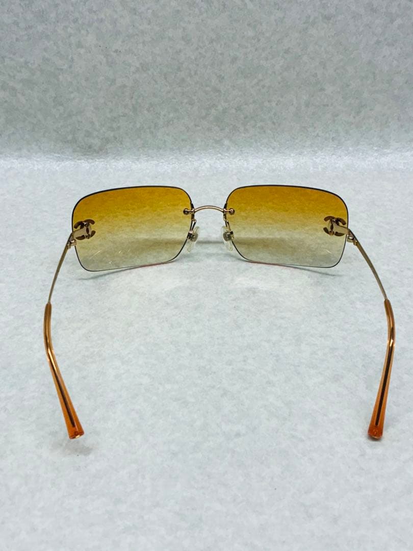 希少美品CHANEL シャネル ココマーク リムレス サングラス ラインストーン