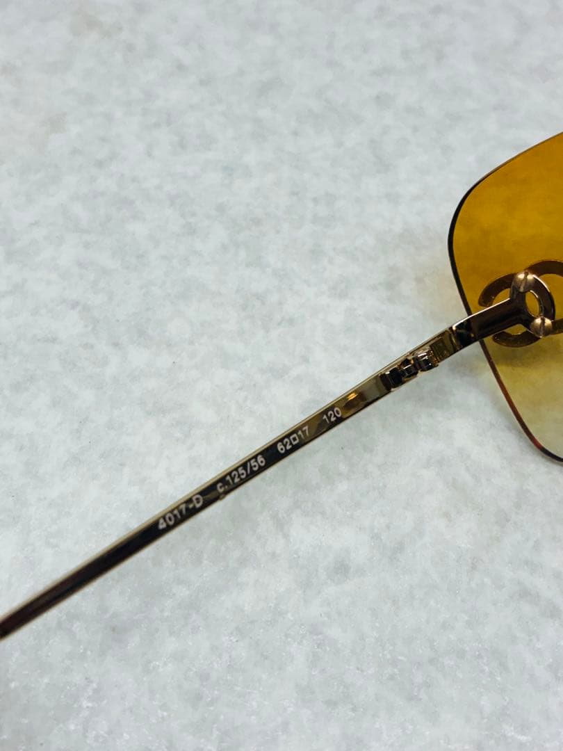 希少美品CHANEL シャネル ココマーク リムレス サングラス ラインストーン