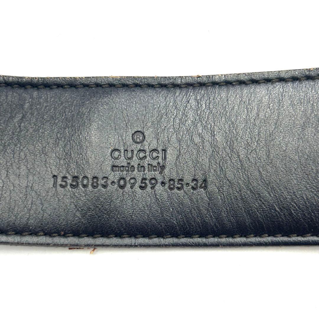 GUCCI グッチ ベルト シェリー GGキャンバス スプリーム レザー