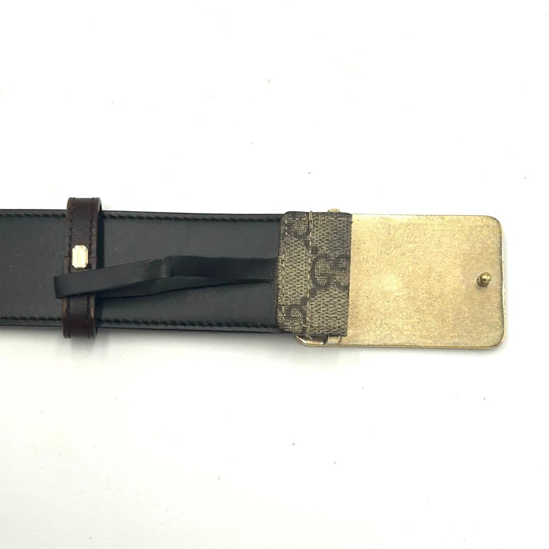 GUCCI グッチ ベルト シェリー GGキャンバス スプリーム レザー
