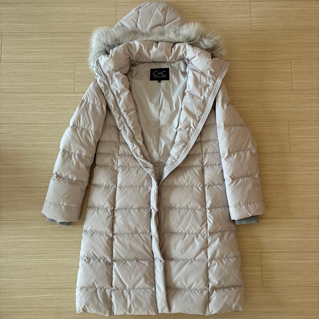 【美品】COUP DE CHANCE フード付きロングダウンコート