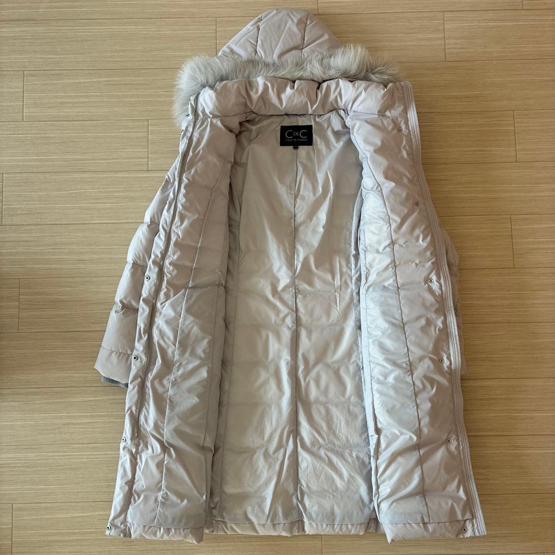 【美品】COUP DE CHANCE フード付きロングダウンコート