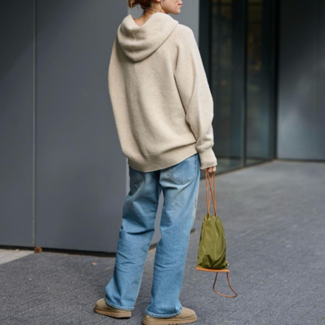 極美品 フレームワーク ウールカシミヤ ニット フーディ パーカー 圧縮ウール