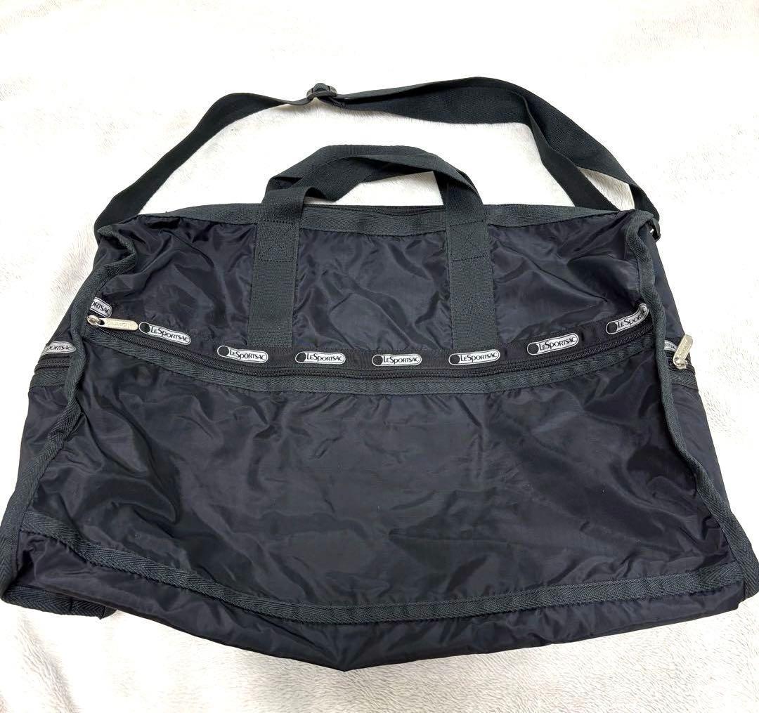 【美品】レスポートサック ラージウィークエンダー ボストン 黒 大容量　鍵付き