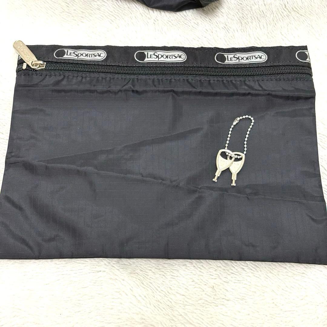 【美品】レスポートサック ラージウィークエンダー ボストン 黒 大容量　鍵付き